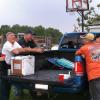 Tailgating...in the driveway...Yankees playing at being Redneck